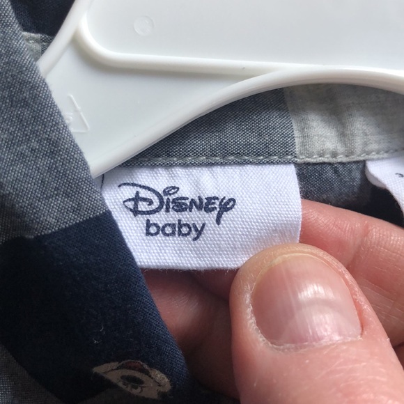 Disney Baby Gap Mickey Mouse Long Sleeve Button Down Shirt. Blue/Wht Check. 3YRS - Picture 9 of 13